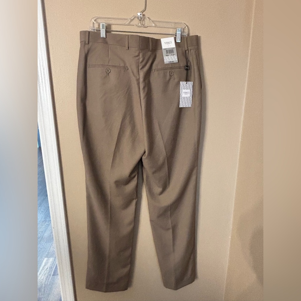 NWT men’s Vinci Philosophy dress pants 34x34 KHAKI ON-900 - Picture 4 of 12